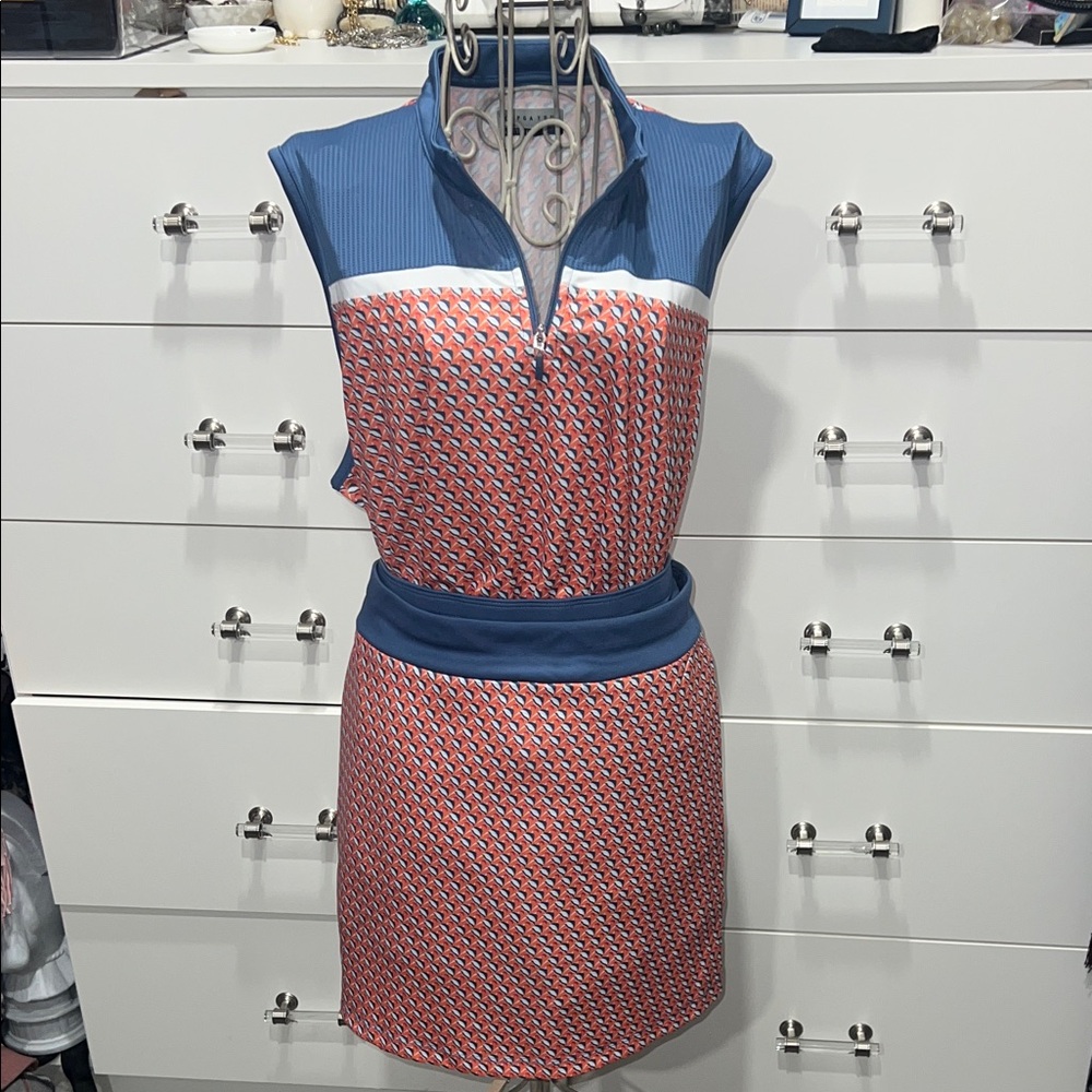 PGA Tour Set; sleeveless top (size XXL) & skort (size XL), New